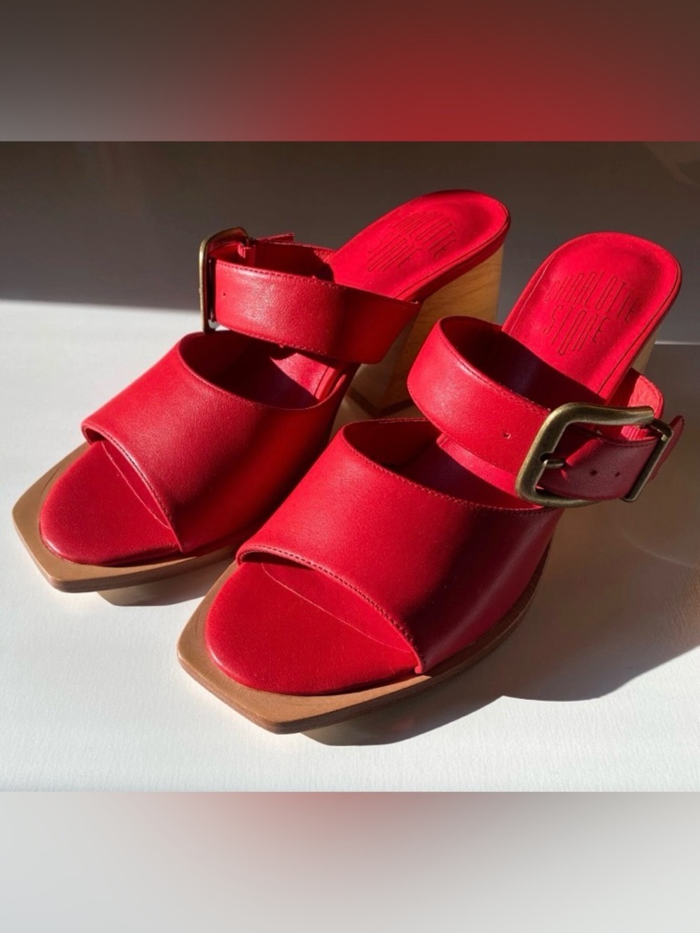 Charlotte Stone, Size 7, Lyra Shoe in Flame Red Color, New with Box
